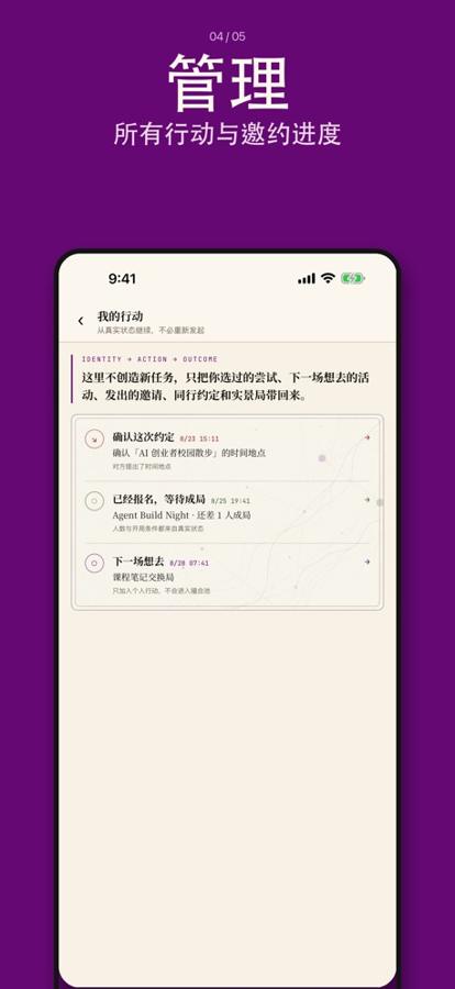 管理:所有行动与邀约进度
